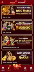 W33 game Download Free New Latest Earning App In Pakistan 3